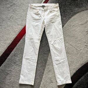 Eileen Fisher Ivory Slim Straight Jeans